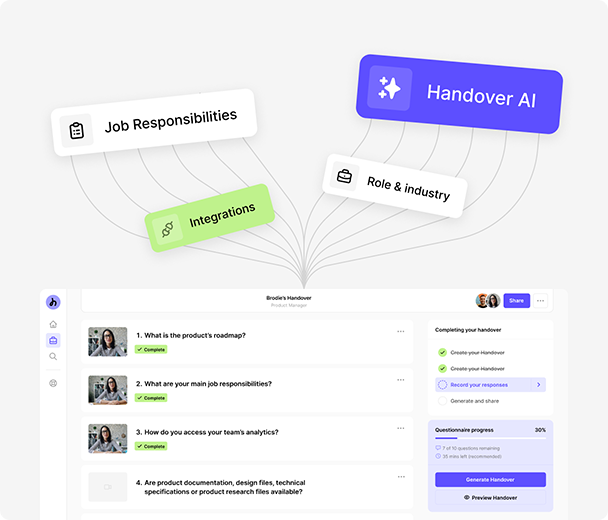 Role-Specific Handovers for Every Industry